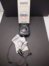 Vtg 1998 Nautica Cassette Tape Player Weatherproof, belt clip, ear buds, Works!