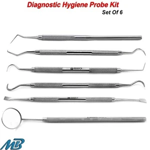 Dental Endodontic Hygiene Diagnostic Pick Cleaning Explorer Probe Instrument Set - Picture 1 of 13