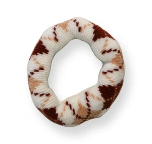 Mia Gruesa Argyle Cola de Caballos, Corbata para el Cabello, Accesorio para el Cabello, Lana Italiana Invierno Blanco - Imagen 1 de 1