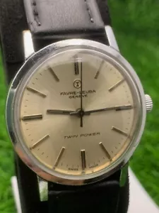 Favre Leuba Geneve Twin Power Handaufzug Swiss Made Herrenuhr - Bild 1 von 11