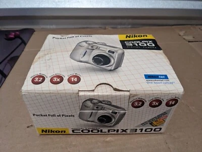 Nikon COOLPIX 3100 3.2MP Digital Camera - Silver - W/ Box - NOT WORKING - Image 1 of 4