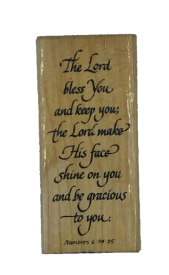 Sello de goma montado en madera Shine on You, ¡impresionante! H035, religioso Foto 1 de 4