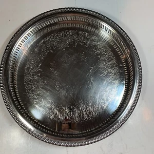 Wilcox | International Silver | Silver Plate Tray | Brandon Hall | 7571 G - Picture 1 of 10