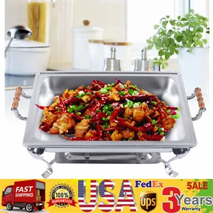 Gastronomie Edelstahl Chafer Geschirr Chafing Sets 8 Quart Volle Größe Buffet - Bild 1 von 12