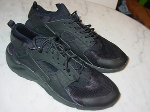 2016 Nike Air Huarache Run Ultra "Triple Black" Youth Running Shoes! Size 7Y  - Picture 1 of 12