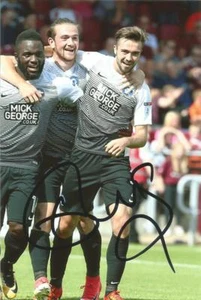 PETERBOROUGH: GWION EDWARDS SIGNED 6x4 ACTION PHOTO+COA - Picture 1 of 1