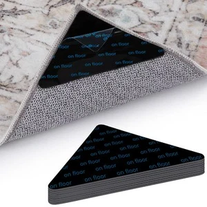 8 Pcs Rug Tape Double-Sided Adhesive Rugs Non-Slip Pad Reusable Washable Keep... - Picture 1 of 7