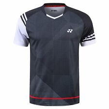Adult Kid Badminton Tops Table Tennis Clothes Outdoor Sports T-shirt Black Men's