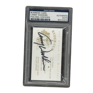 Larry Wadkins Autogramm signed Captain 1995 US Ryder Cup Visitenkarte PSA - Bild 1 von 2