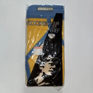 Calzoncillo Jockey Slim Guy 1971 vintage nuevo en paquete amarillo azul - talla 36 ropa interior años 70 nuevo - Imagen 1 de 4