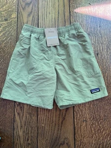 NWT Patagonia Kids Baggies Shorts 7" Lined Buckhorn Green Size L Large 12 - Picture 1 of 5