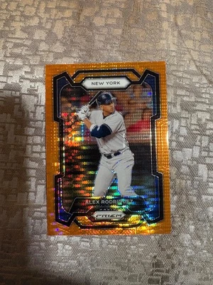 2024 Panini Prizm - Alex Rodriguez #75 Orange Pulsar Prizm /399 - Image 1 of 3