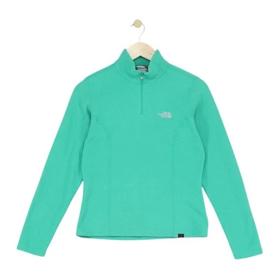 North Face 1/4 Zip Fleece Womens Size XS Green Polartec Lightweight Pullover - Image 1 of 4