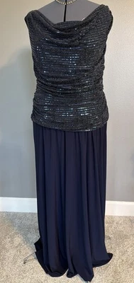 R&M Richard’s Woman Plus Sleeveless Maxi Gown with Sequined Top Size 18W - Image 1 of 4
