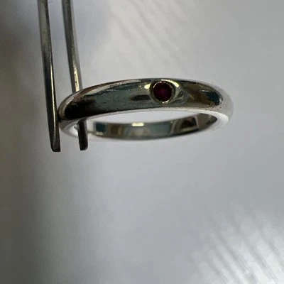 Anillo Tiffany & Co. 925 Rubí EE. UU. Talla 5 Directo de JAPÓN  Foto 1 de 3