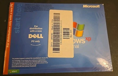 Microsoft Windows XP Professional Service Pack 1 CD de reinstalación Dell sellado Foto 1 de 3