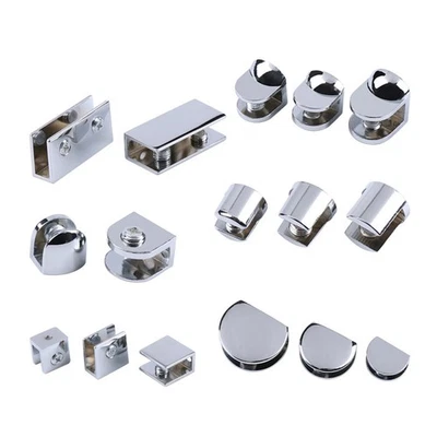 Glass Clip Small Shelf Fixing Clip Small Glass Shelf Support Zinc Alloy Bracket - Image 1 of 4