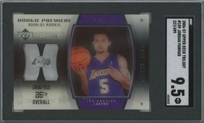 JORDAN FARMAR RC SGC 9.5 327/499 2006-07 UPPER DECK TRILOGY #109 LOS ANGELES - Image 1 of 2