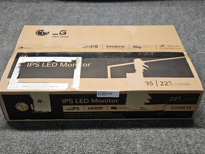 LG 22MB35 IPS LED Back-Lit Color Monitor 22" Display Black *NEW/SEALED* - Image 1 of 4