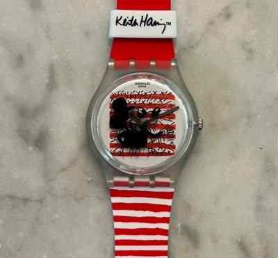 Swatch × Keith Haring Disney “Mouse Marinière” Watch – Original Box – 34mm Case - Image 1 of 4