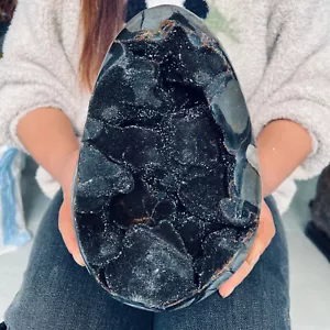 12.76LB Natural Dragon Septarian Geode Quartz Cluster Crystal egg Healing 5800g - Picture 1 of 15