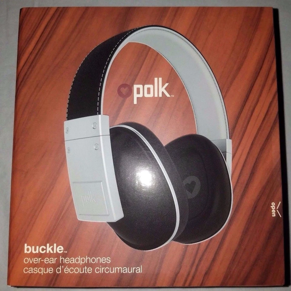 Auriculares con hebilla Polk Audio - Negro/Plateado - Control de 3 botones, Micrófono, Nuevos Foto 1 de 1