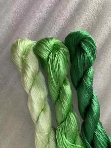 Green no splitting floss wrapping flowers velvet flowers untwisted silk thread - Picture 1 of 7