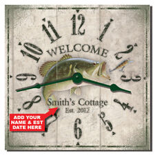  Fishing Cottage Themed Customized Wall Clock