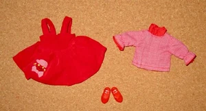 Conjunto de saltador de terciopelo rojo exclusivo japonés muñeca de pimienta vintage se adapta a patrón ETC - Imagen 1 de 4