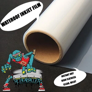 24"x100ft,2 Rolls,Premium Waterproof Inkjet Milky Transparency Film Paper - Picture 1 of 12