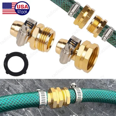 3/4英寸5/8英寸花园Mender末端维修套件水软管公头母头连接器带夹子 — 第 1/4 张图片