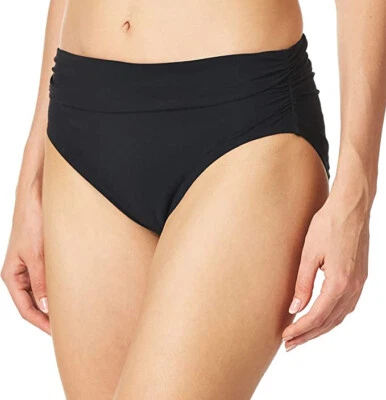 Profile by Gottex Women's Ruched High Waist Swimsuit Bottom  Color Black Size 8 - Image 1 of 4