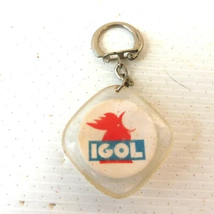 PORTE CLES DES ANNEES 60 KEYCHAIN - IGOL DUCLOS RENAULT EVREUX PHOTO RECTO-VERSO - Picture 1 of 2