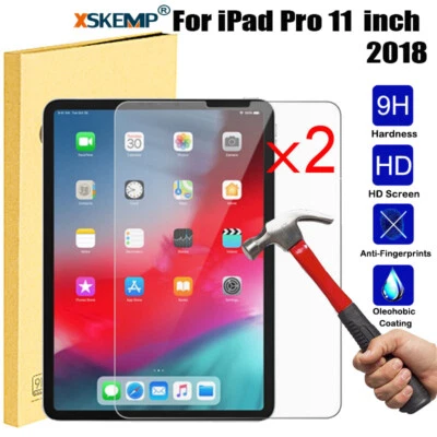 2pcs For Apple iPad Pro 11 2018 Tempered Glass Screen Protector Premium Genuine - Image 1 of 4