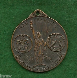 MEDALLA DEL TESORO BOY SCOUT 1917 DE COLECCIÓN - GRABADO MARK SMITH - Imagen 1 de 2