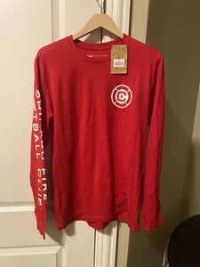 Chicago Fire Medium Long Sleeve Mitchell & Ness New NWT Soccer MLS Red Adult M - Picture 1 of 3