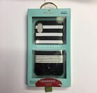 Kate Spade Ring Stand Case HardShell For iPhone X Black Stripe Gold