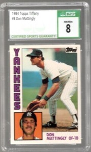Don Mattingly 1984 Topps Tiffany #8 Rookie CSG 8