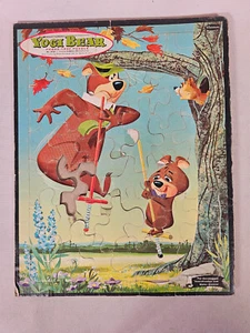 1960's Yogi Bear Frame Tray Puzzle No. 4428 • Hanna Barbera • Missing 1 Piece - Picture 1 of 6