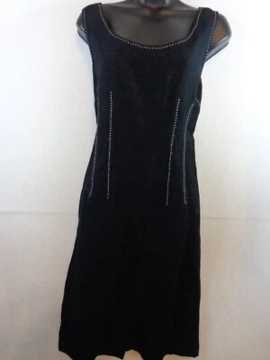 Vestido Kasper para mujer 12 negro mezcla de lino sin mangas cambio totalmente forrado Foto 1 de 4