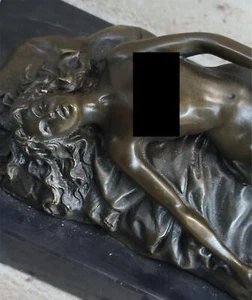 HERMOSO ARTE NEUVEAU MAVCHI AMANTES BRONCE DESNUDO ESCULTURA ARTE ESTATUILLA FUNDIDO EN CALIENTE - Imagen 1 de 5