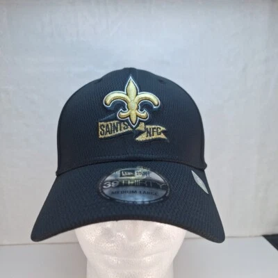New Era 39THIRTY New Orleans Saints Salute Service Hat Cap Size M/L Black  - Изображение 1 из 4