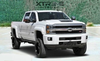 Paintable 15-19 Chevy Silverado 2500 3500 Pocket Rivet Bolt Fender Flares Set - Изображение 1 из 4