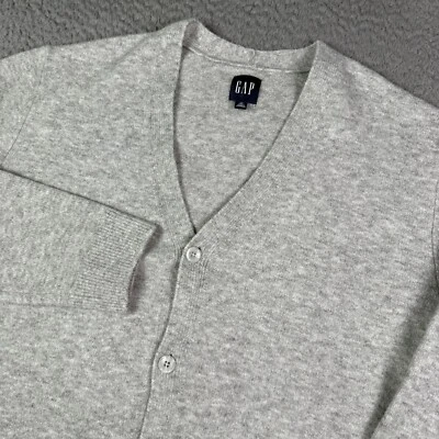 Gap Cardigan Sweater Mens Medium Tall MT Gray Heather Wool Blend Pockets 737361 - Image 1 of 4