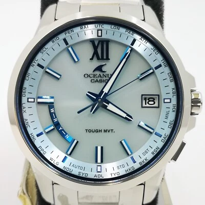 CASIO OCEANUS OCW-T150-2AJF Light Blue Tough Solar Men's Watch New in Box - Image 1 of 4