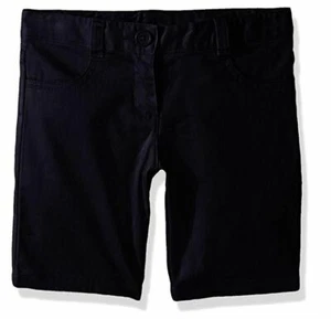 Nautica Big Girls' Uniform 5-Pocket Till Bermuda Short, Navy, 16 - Picture 1 of 2