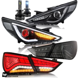 Demon Headlights+Tail Lights+LED Bulbs w/Sequential For 2011-2014 Sonata bundle - Picture 1 of 24