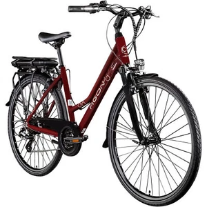 Agon Avesa E Bike Herren Damen 28" Trekkingfahrrad Citybike weinrot 48cm B Ware - Bild 1 von 7