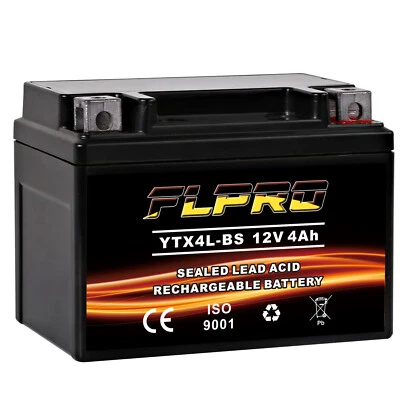 YTX4L-BS Battery for Polaris Scrambler Sportsman 90 Honda Scooters NQ50 Spree - Image 1 of 4