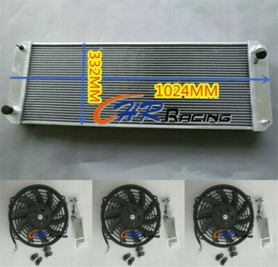 3ROW For Lotus Esprit S4 SE S4s V8 GT GT3 1988-2004 MT Aluminum Radiator+FANS - Image 1 of 4